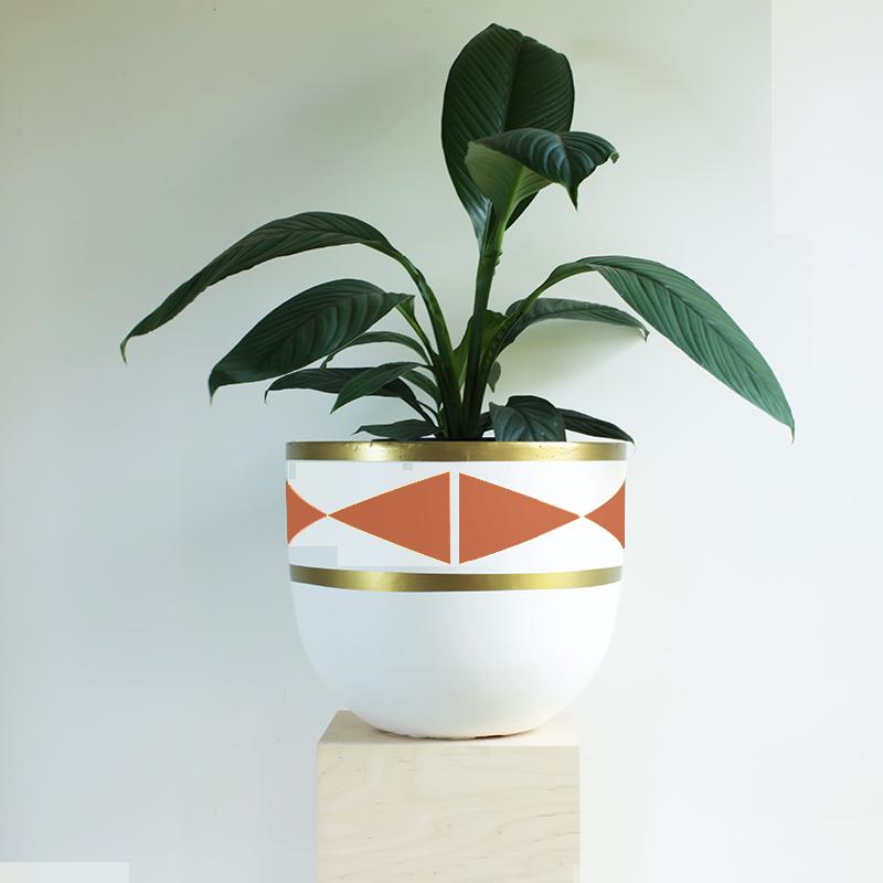 Hand Painted - Pot - U30 - Image 6