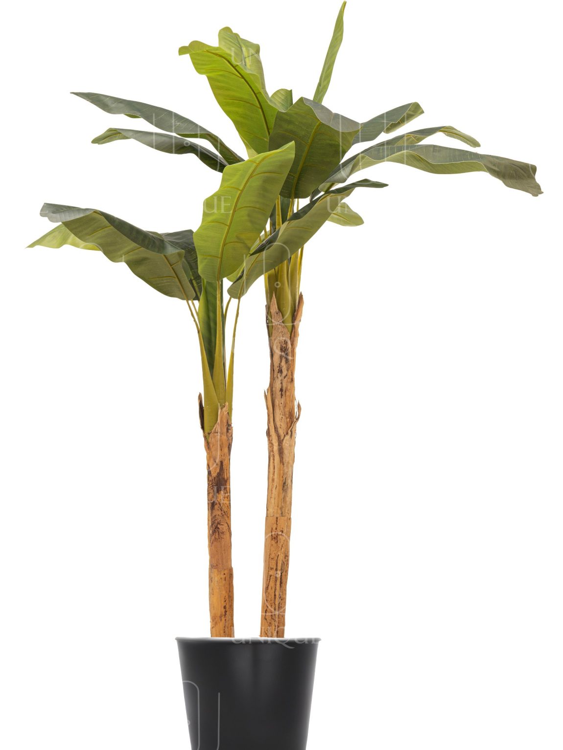 Banana Artificial Tree 2 Wood Trunkً With 16 Leavs  H135CM