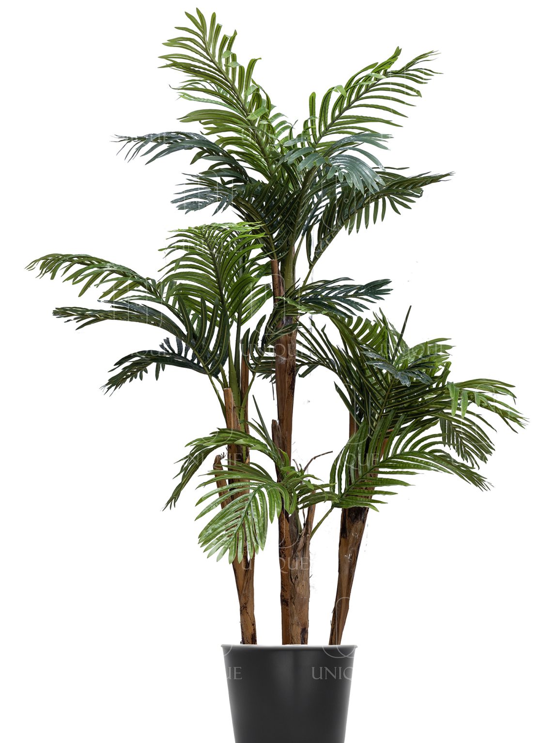 Areca Artificial Palm Tree Quad Loaf Trunks H180CM Potted In Black Plastic Pot D15-20CM