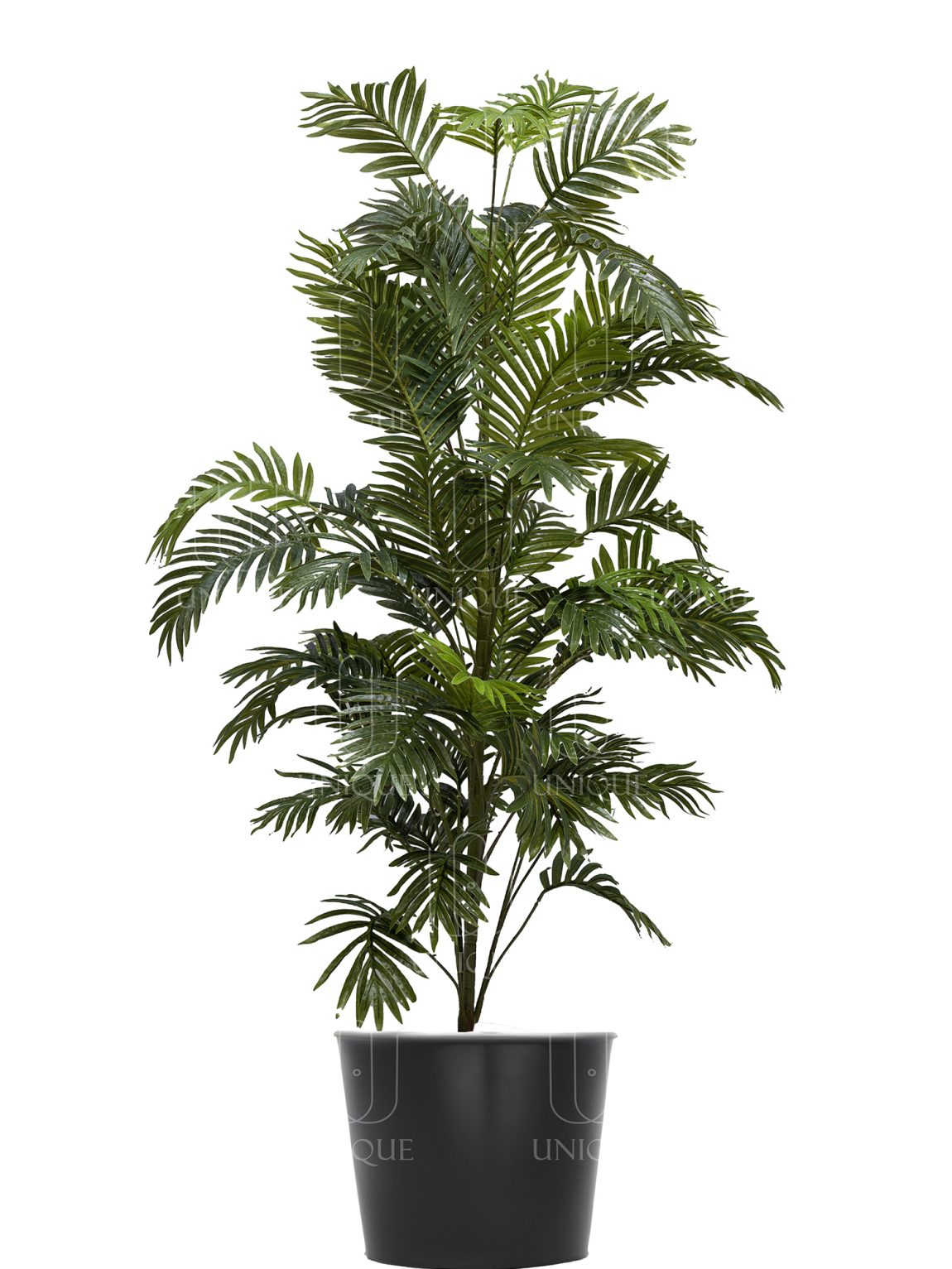Areca Turbo Artificial Palm Tree H160CM Potted In Black Plastic Pot D15-20CM