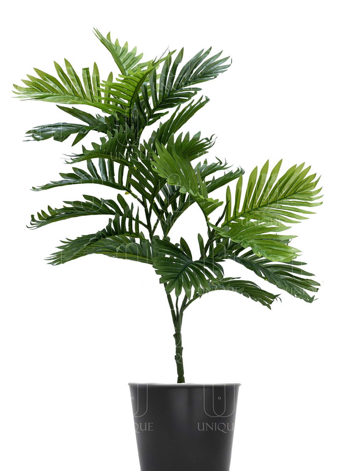 Areca Artificial Tree H100CM Potted In Black Plastic Pot D15-20CM